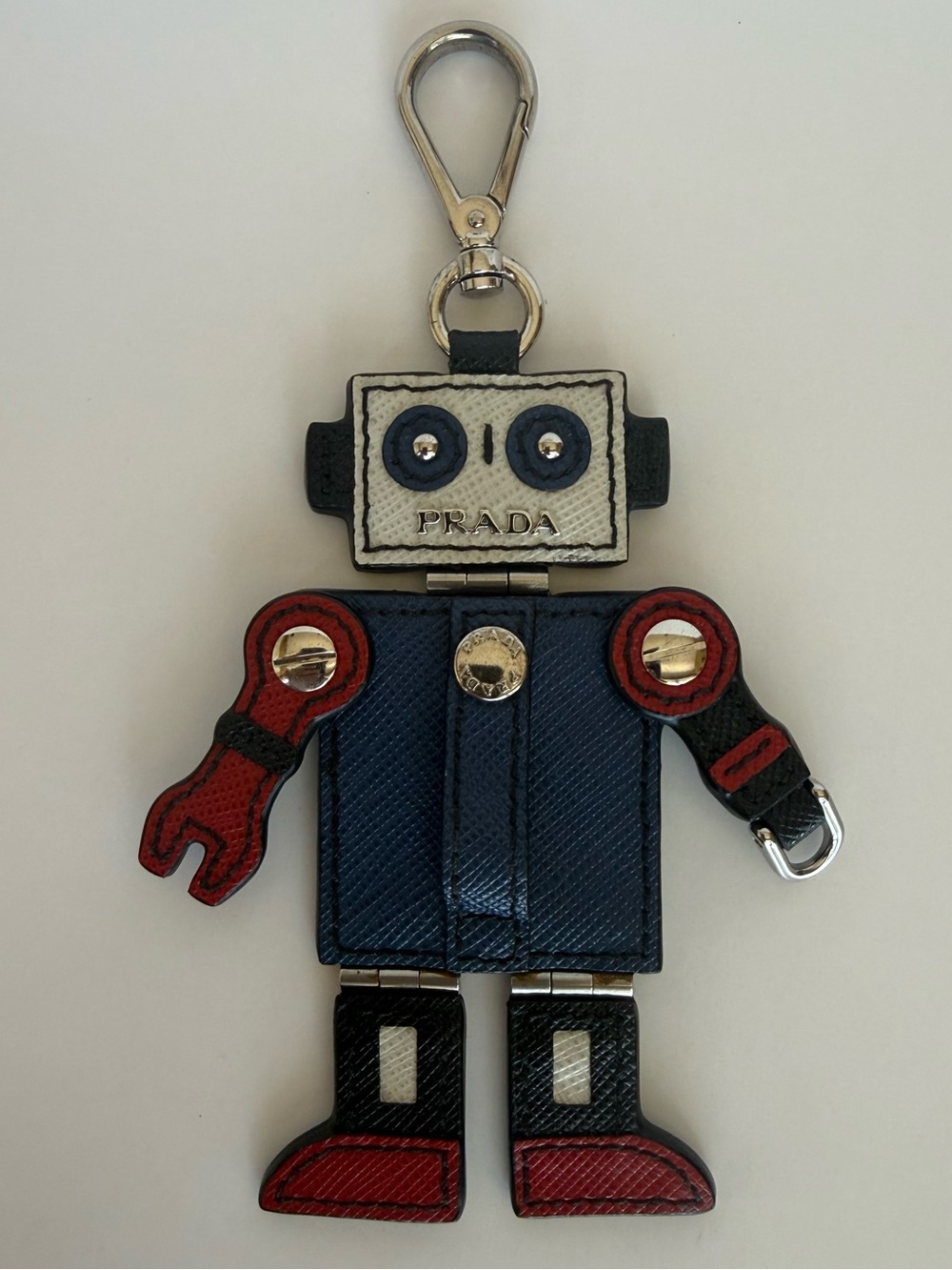 PRADA Saffiano Leather Robot Trick Bag Charm / Keychain w/ Original Box